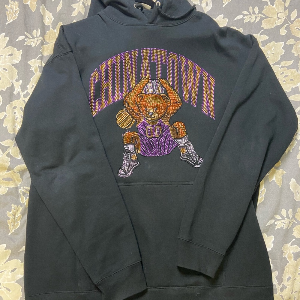Chinatown Market Purple/Gold Bear Hoodie XL RARE*